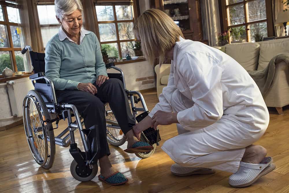 Nurse with wheelchair user image