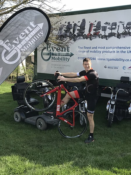 Dr Mark Warren's cycling challenge for Event Mobility image