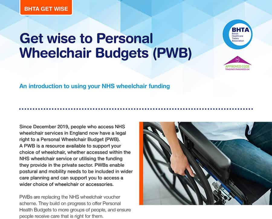 BHTA Get wise to Personal Wheelchair Budgets (PWB) image