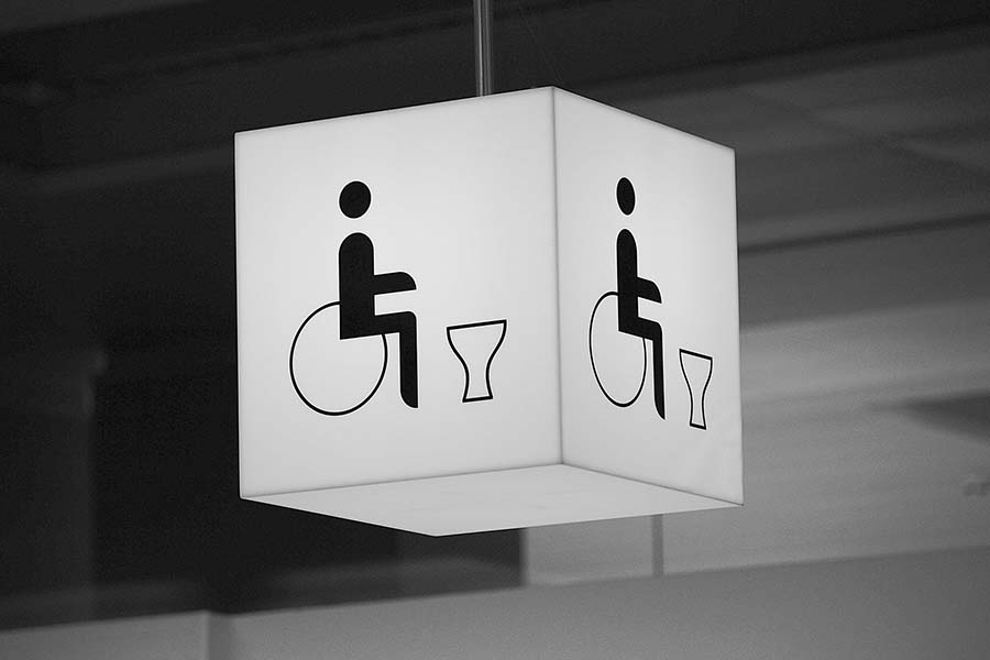 Disabled WC sign