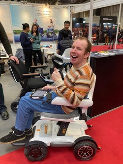 Lost Voice Man test drives the Robooer at Naidex
