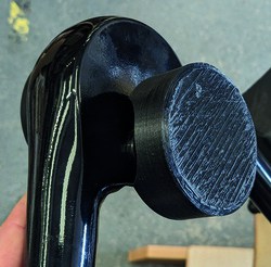 Fig 3. The 3D printed leg support knob cover