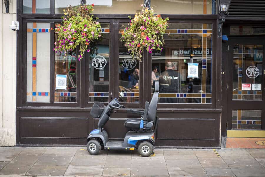 Mobility scooter. Credit Ageing Better