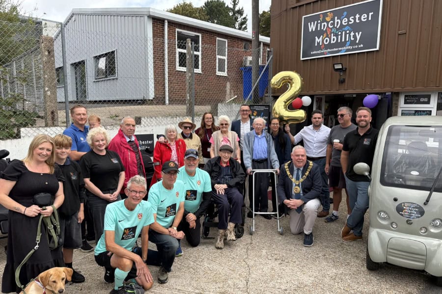 Winchester Mobility has been celebrating two years in business and growing into one of the south of England’s leading independent mobility retailers .